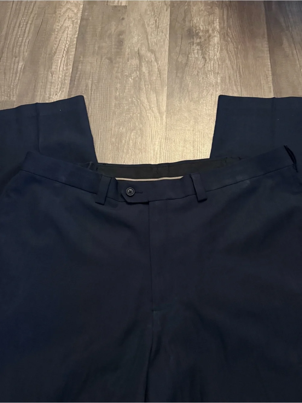 Haggar Men’s Navy Dress Pants 38x30 Classic Fit Business Casual